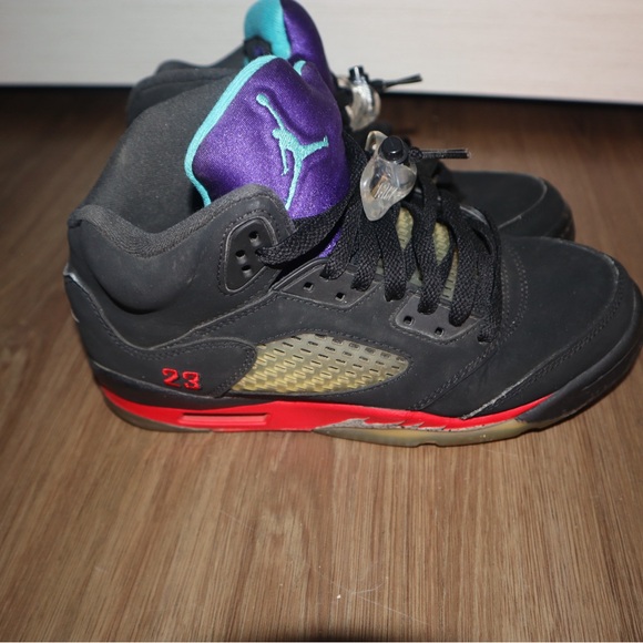 Black and Purple Jordan 4s - Picture 2 of 5